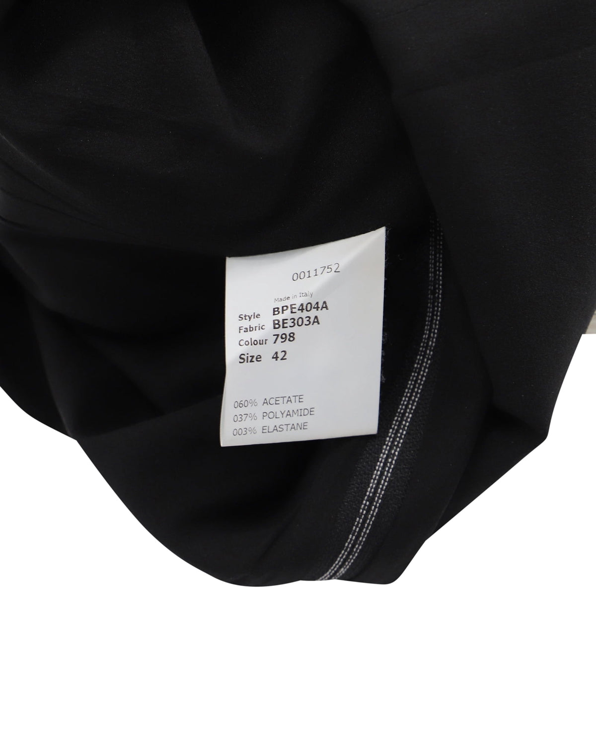 thumbnail image 5 of Pre-Owned Antonio Berardi Contrast Ruffle Sheath Dress in Black Acetate, 5 of 5