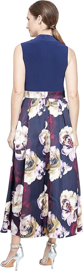 thumbnail image 2 of S.L. Fashions Women's Floral High-Low Gown with Pockets and Stretch Bodice, Dress, Women's, 2 of 2