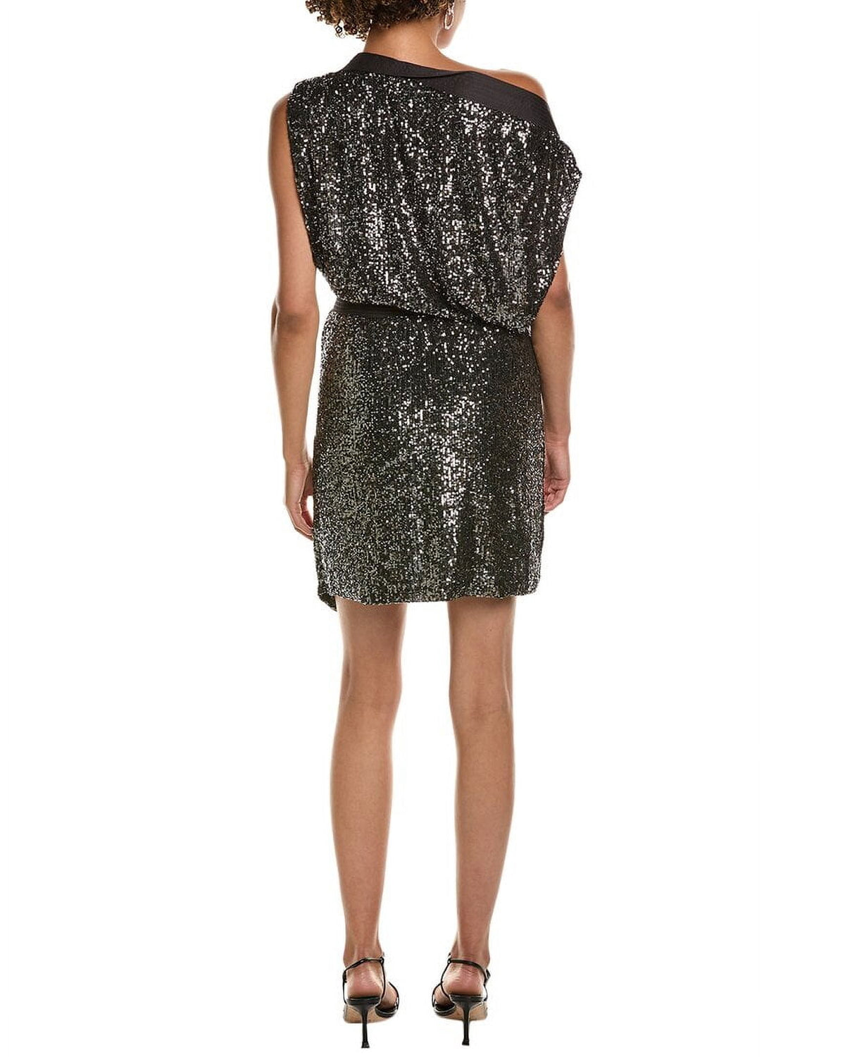 thumbnail image 2 of Halston womens Tyler Cocktail Dress, 6, Grey, 2 of 4