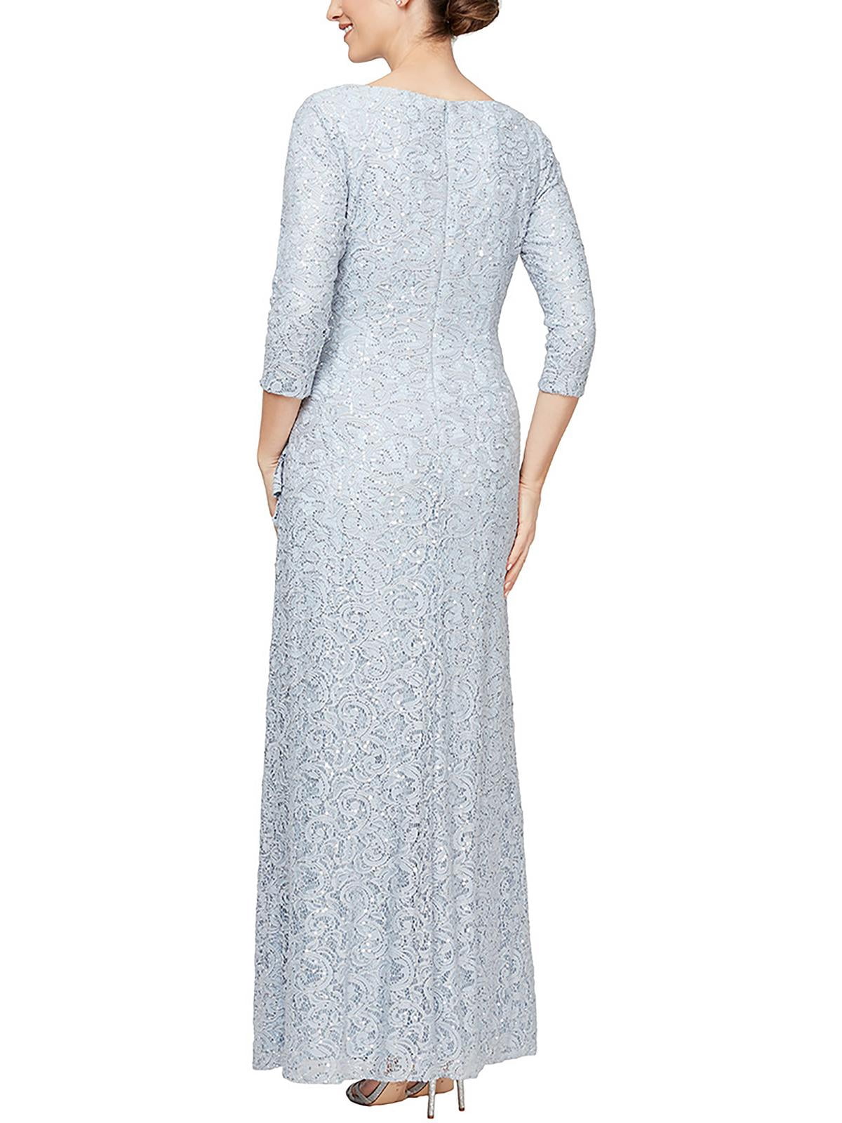 thumbnail image 2 of Alex Evenings Womens Petites Lace Maxi Evening Dress, 2 of 2