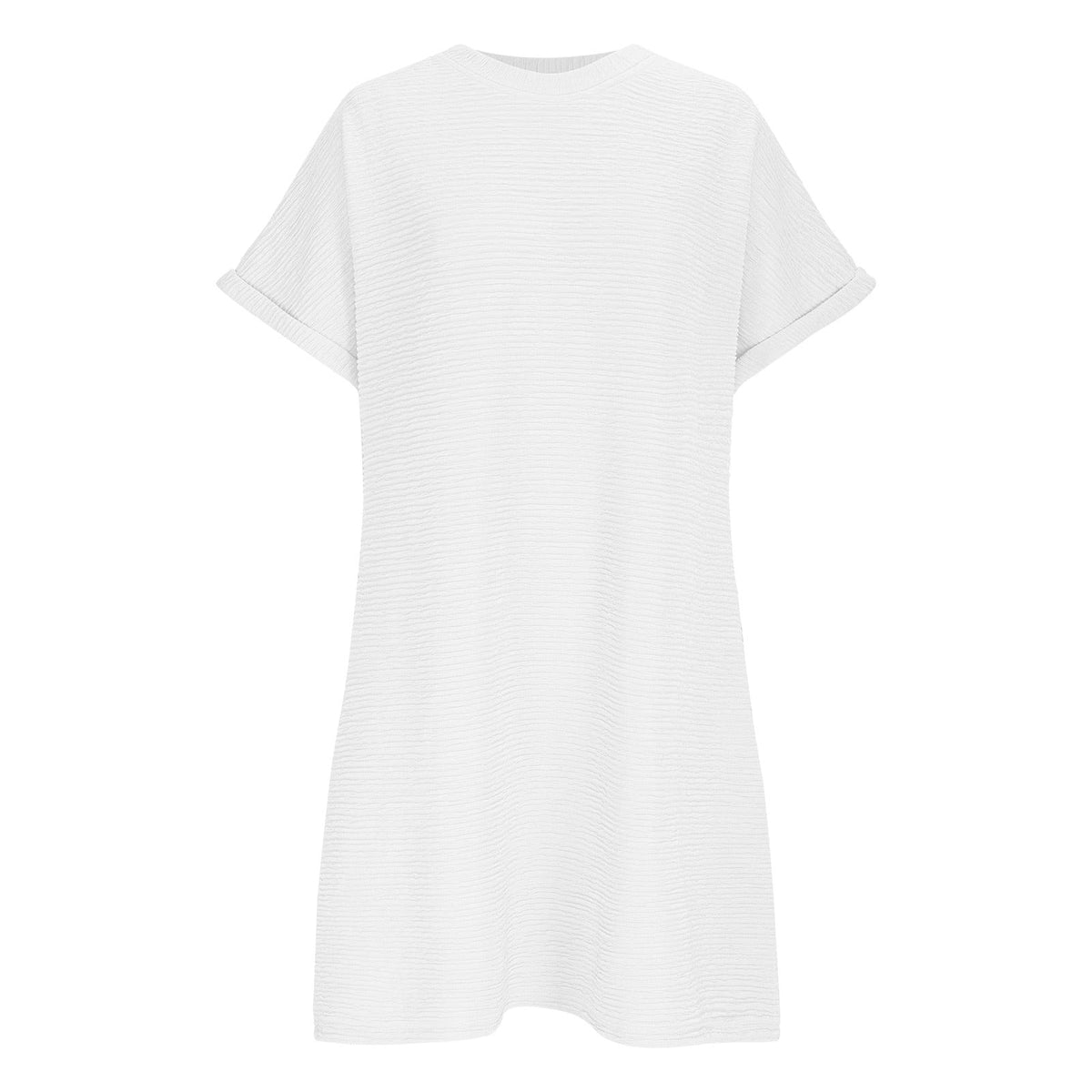 thumbnail image 6 of Zpanxa Elegant Dress Women Casual Short Sleeve Round Neck Loose Fit Everyday Office Wear Flowy Comfort Dress, 6 of 8