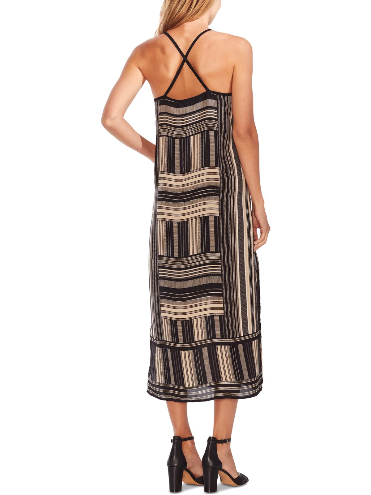 thumbnail image 2 of VINCE CAMUTO Womens Gray Spaghetti Strap Tea-Length Sheath Dress S, 2 of 2