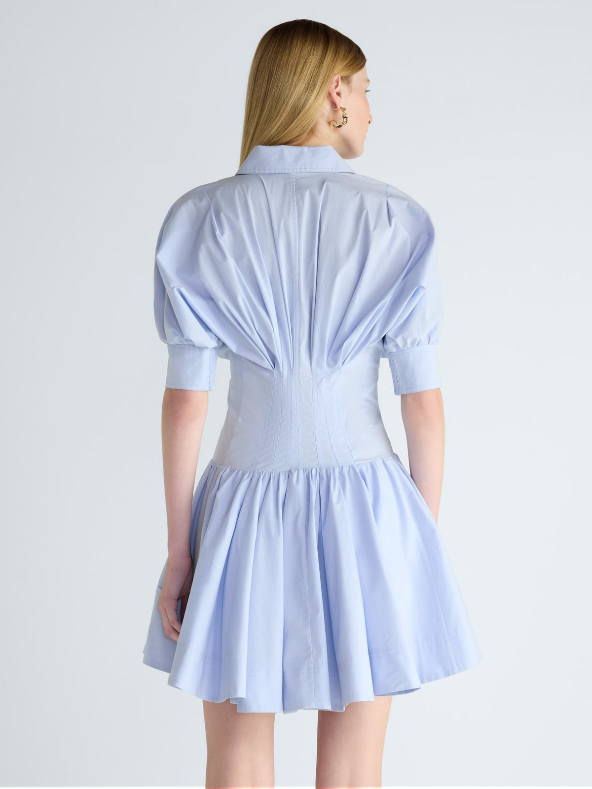 thumbnail image 3 of Scoop Women's and Women's Plus Mini Dress with Puff Sleeves, Sizes XS-4X, 3 of 5
