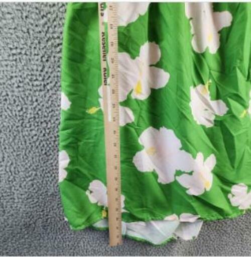 thumbnail image 4 of The Lulo Project Floral Dress Women's XL Green Square Neck Retail:$310.00, 4 of 6