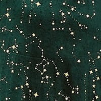 thumbnail image 6 of Yumi Star Foil Print Skater Dress - Green, 14, 6 of 6