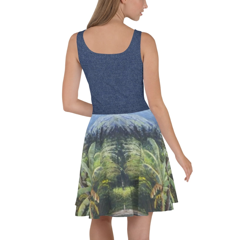 thumbnail image 2 of Nature Skater Dress with jeans sublimation (XS), 2 of 4