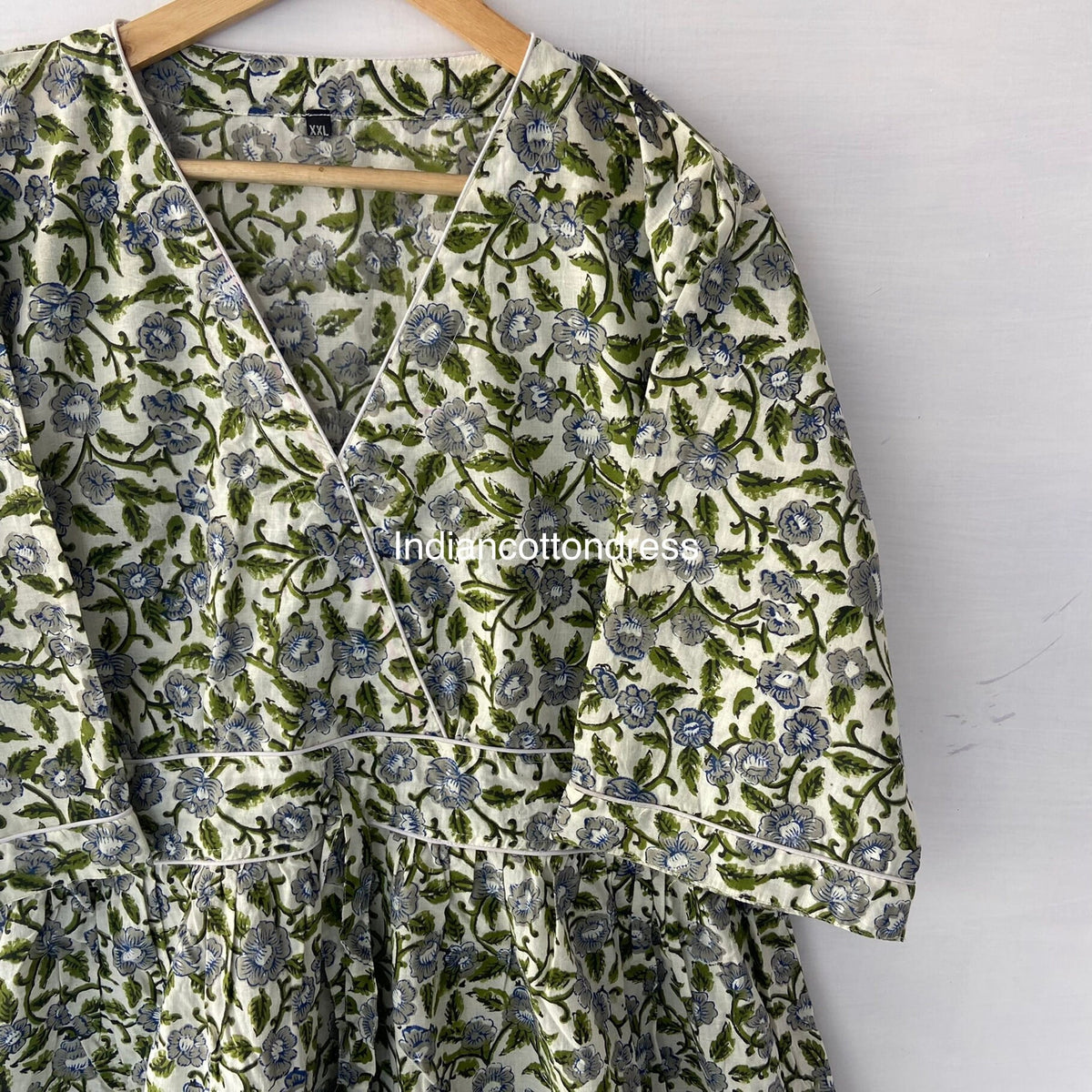 thumbnail image 6 of Floral Block Printed Cotton Dresses, Handblock Dresses, Blockprinted Dress, Cotton Dresses, Floral Dresses, Womens dresses, Gifts For Her, 6 of 9