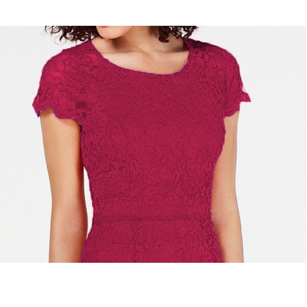 thumbnail image 3 of Thalia Sodi Short Sleeve Lace Dress Violet Berry M, 3 of 3