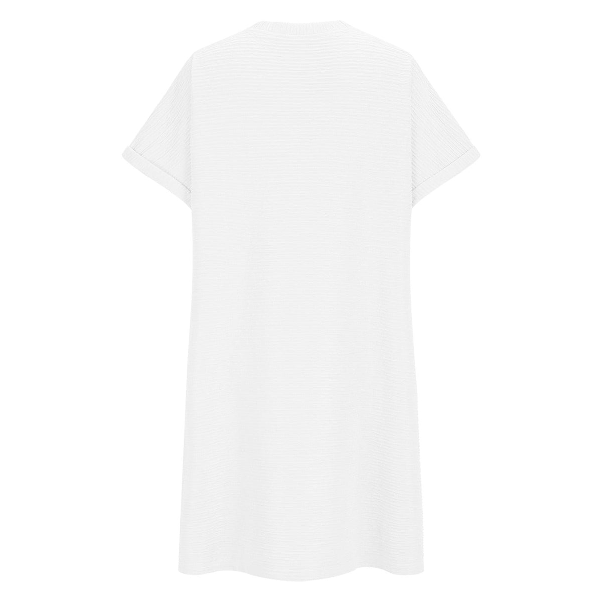thumbnail image 5 of Zpanxa Elegant Dress Women Casual Short Sleeve Round Neck Loose Fit Everyday Office Wear Flowy Comfort Dress, 5 of 8