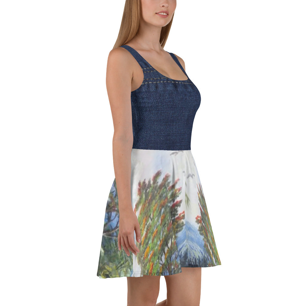 thumbnail image 4 of Nature Skater Dress with jeans sublimation (XS), 4 of 4