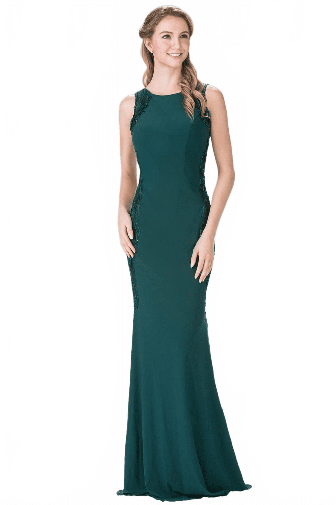 thumbnail image 2 of Women's Elizabeth K Green Holiday Jersey Dress Gl2222 Size XS, 2 of 2