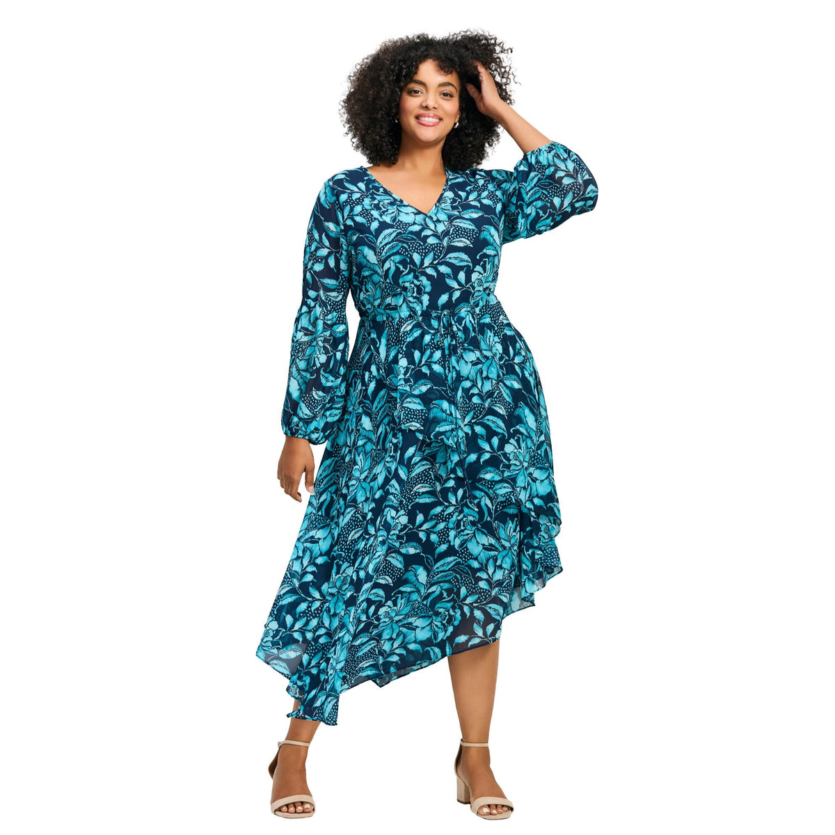thumbnail image 1 of Avenue Women's Plus Size Endless Love Chiffon Dress, 1 of 2
