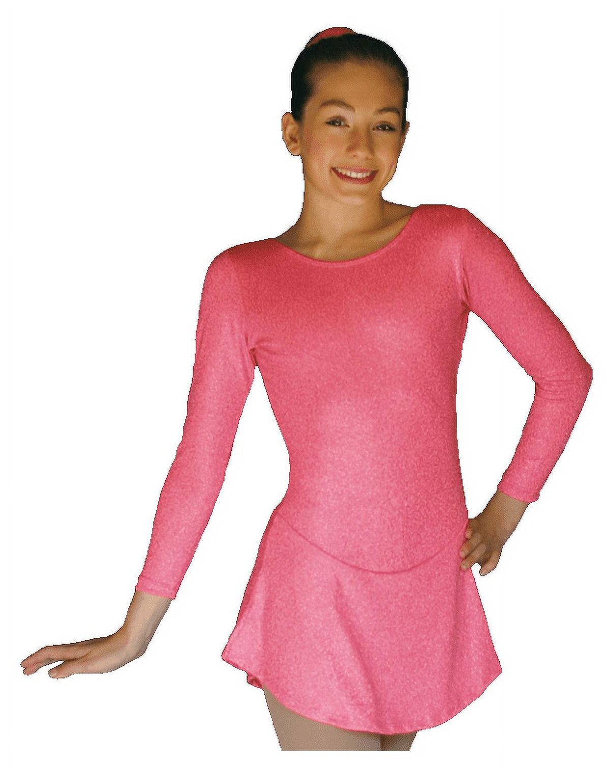 thumbnail image 1 of ChloeNoel DLS711 A-Line Swirls Sparkle Spandex Dress (Magic Pink), 1 of 1