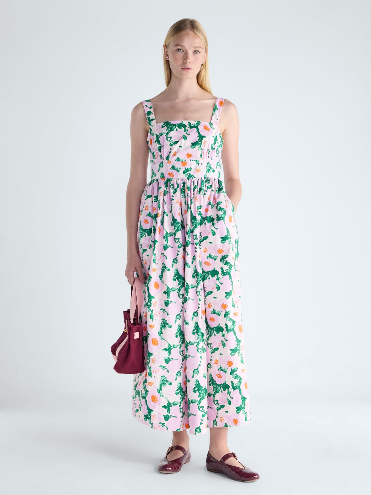 thumbnail image 1 of Free Assembly Women's and Women's Plus Sleeveless Cotton Maxi Dress, Sizes XS-4X, 1 of 4