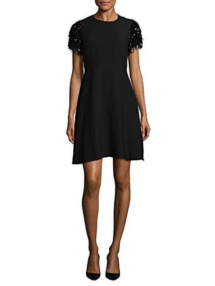 thumbnail image 1 of Kate Spade New York Sequin Fringe Swing Dress, Black, 0, 1 of 4