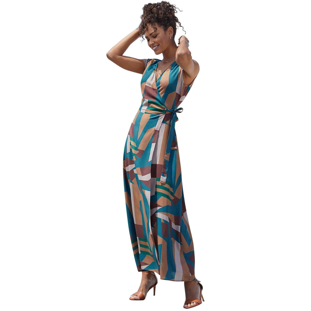 thumbnail image 1 of LASCANA Women's Wrap Maxi Dress Tie, 1 of 5