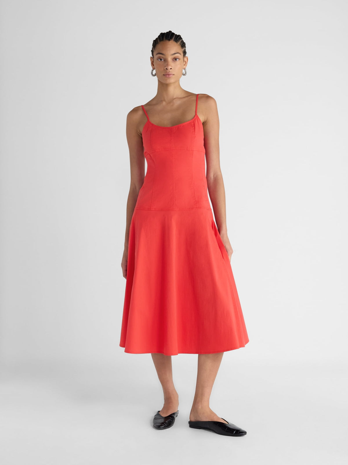 thumbnail image 1 of Scoop Women's and Women's Plus Midi Corset Dress, Sizes XS-4X, 1 of 4