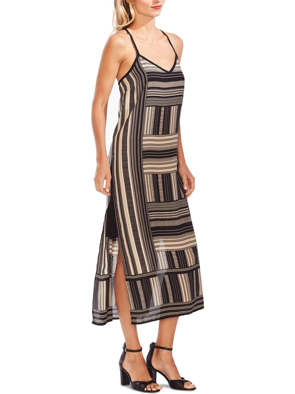 thumbnail image 1 of VINCE CAMUTO Womens Gray Spaghetti Strap Tea-Length Sheath Dress S, 1 of 2