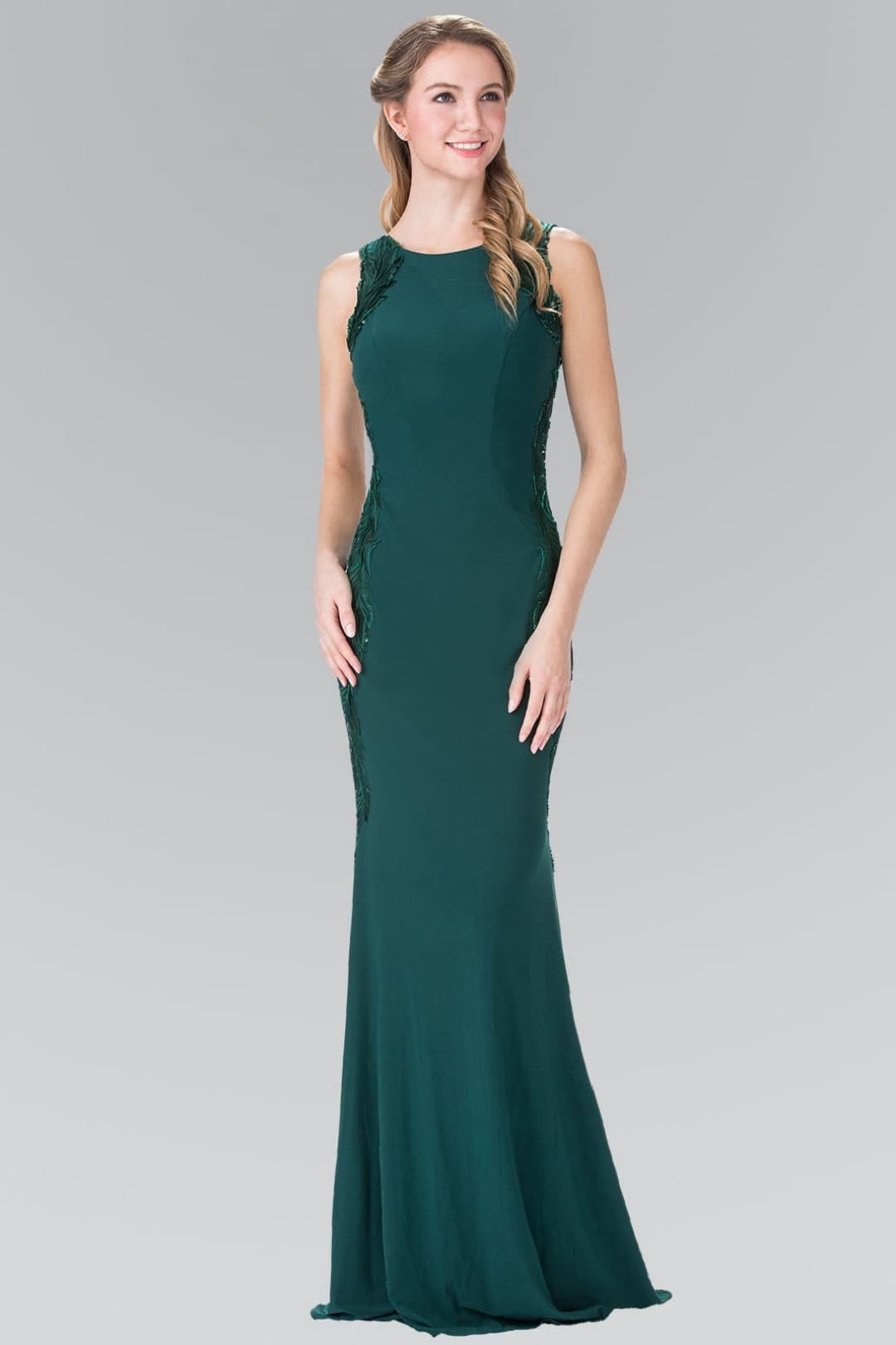 thumbnail image 1 of Women's Elizabeth K Green Holiday Jersey Dress Gl2222 Size XS, 1 of 2