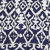 thumbnail image 6 of Yumi Ikat Print Split Hem Midi Dress - Navy, 4, 6 of 6