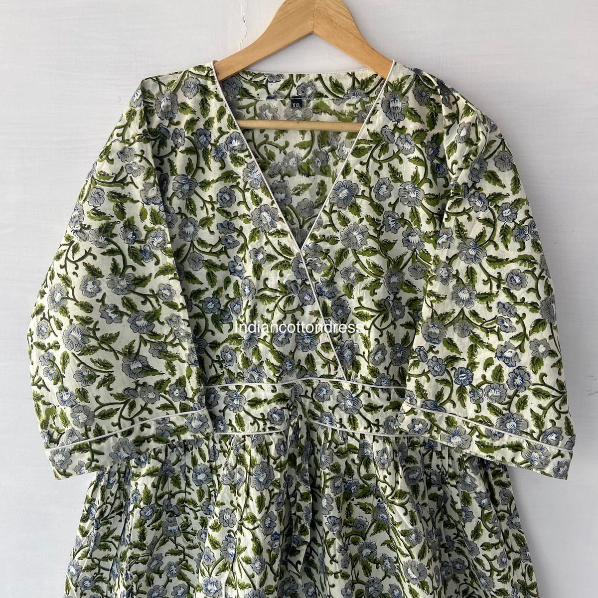 thumbnail image 2 of Floral Block Printed Cotton Dresses, Handblock Dresses, Blockprinted Dress, Cotton Dresses, Floral Dresses, Womens dresses, Gifts For Her, 2 of 9