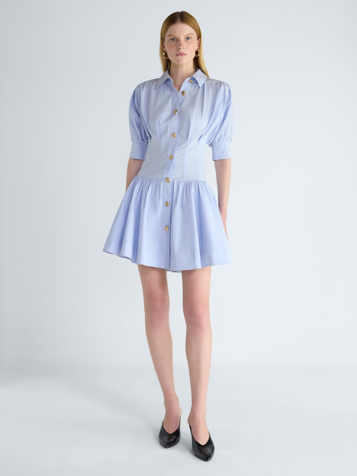 thumbnail image 2 of Scoop Women's and Women's Plus Mini Dress with Puff Sleeves, Sizes XS-4X, 2 of 5