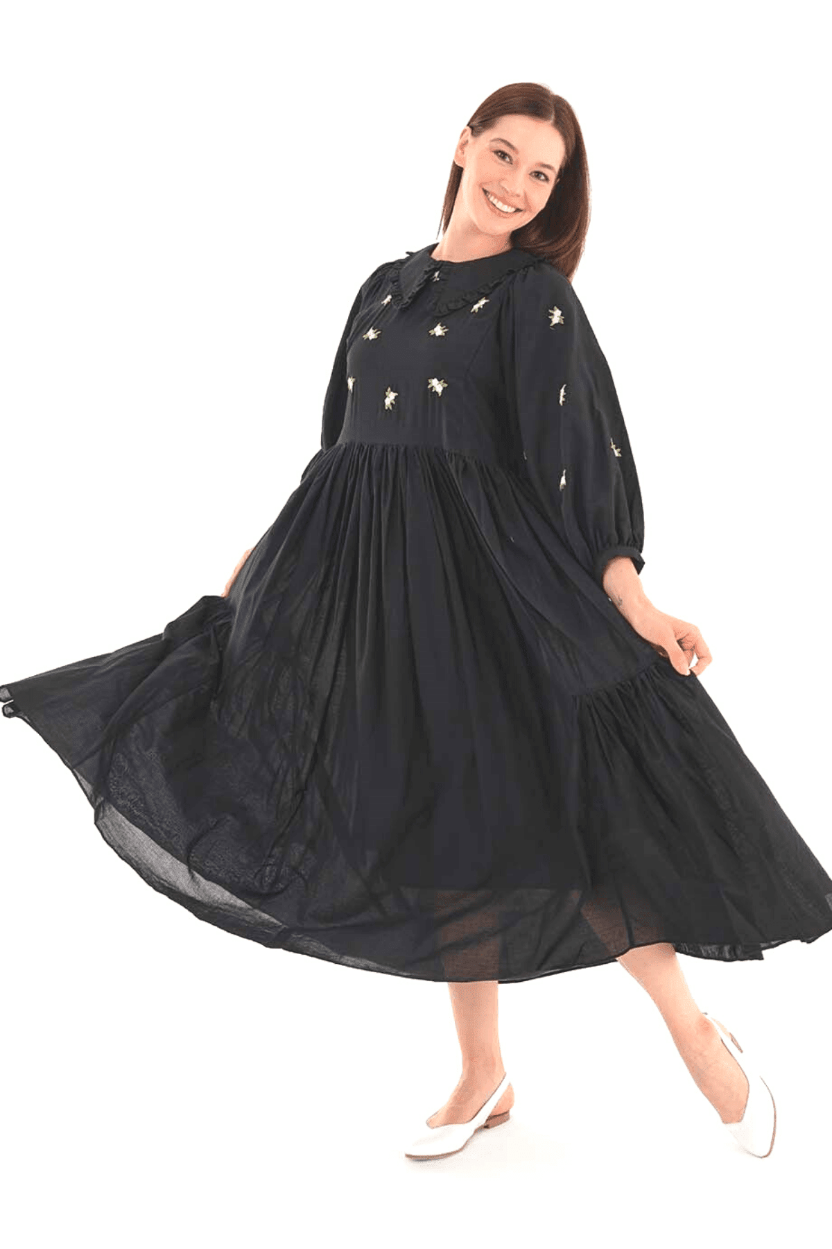 thumbnail image 4 of Evelyn Bohemian Summer Dress in 100% Cotton, 4 of 4