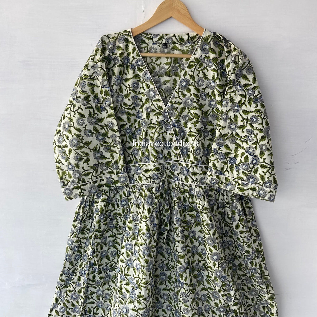 thumbnail image 3 of Floral Block Printed Cotton Dresses, Handblock Dresses, Blockprinted Dress, Cotton Dresses, Floral Dresses, Womens dresses, Gifts For Her, 3 of 9